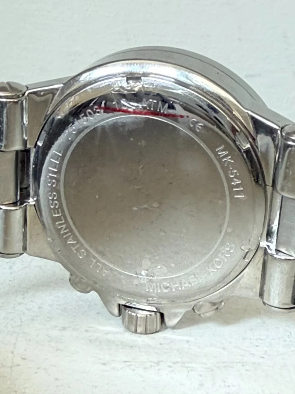 Michael Kors MK5411 Dylan Crystal Bezel Mother of Pearl Silver Chronograph Watch